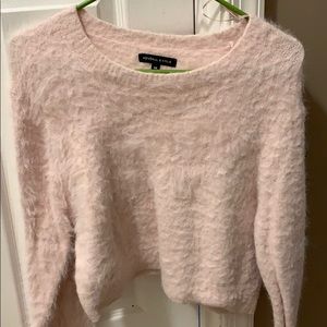 Kendal and Kylie collection fuzzy pink sweater